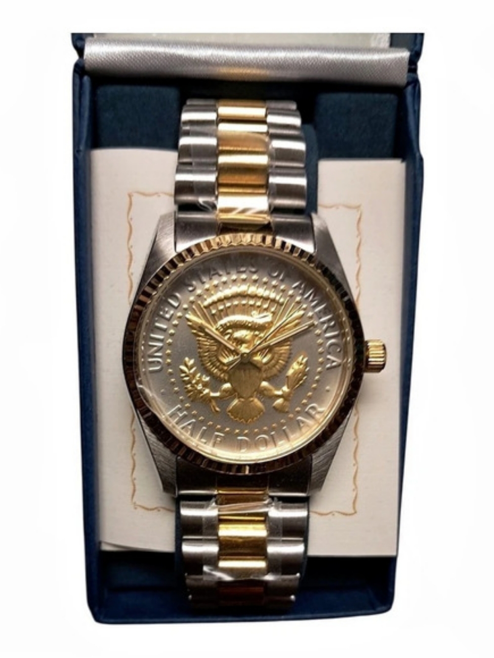 The Bradford Exchange Official JFK Half Dollar Presidential Watch